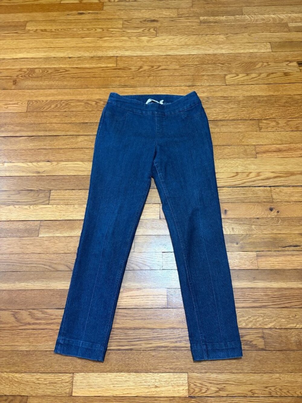 Soft Surroundings Women's Pull on Jeans Size Small Blue Dark Wash Stretch Denim